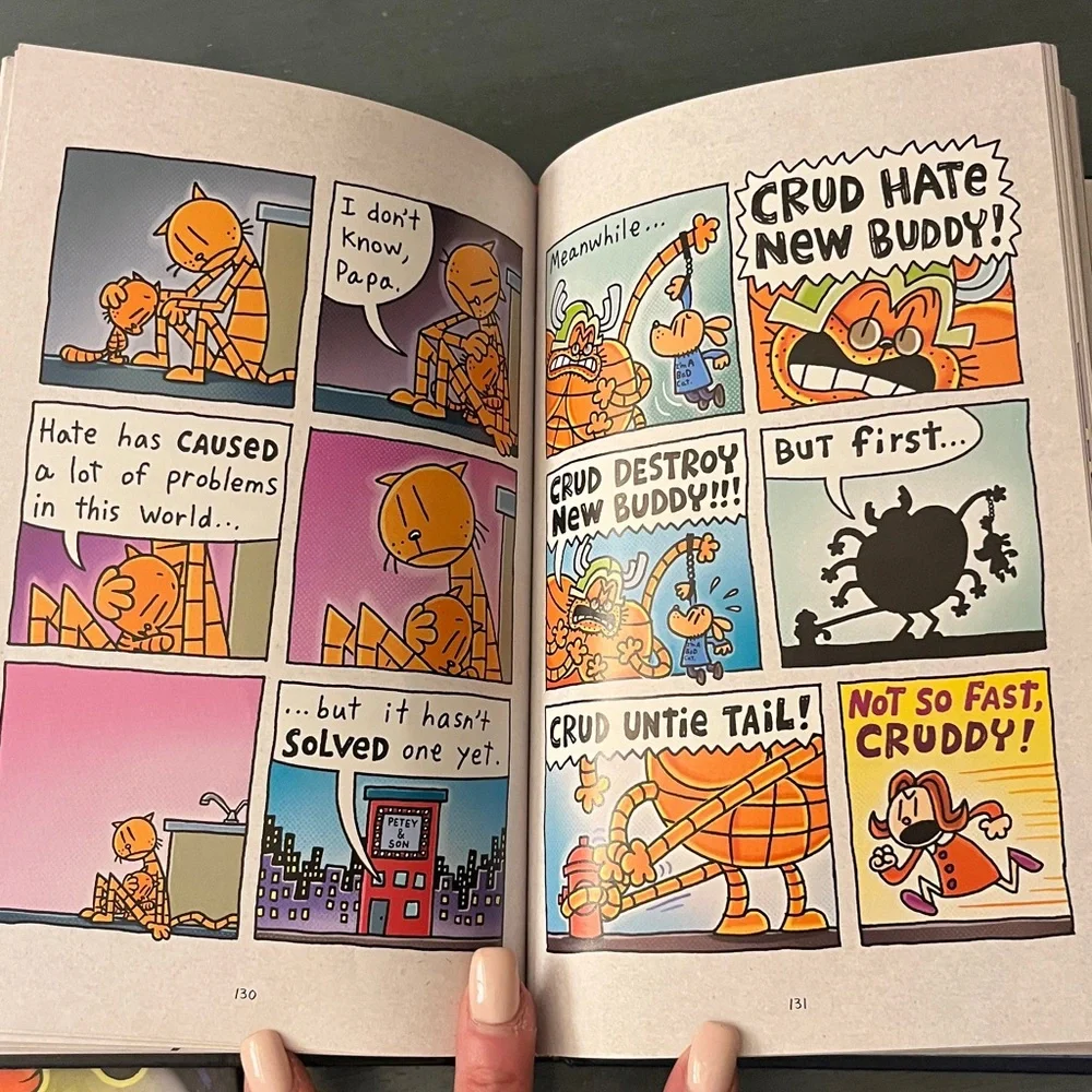 Dog Man #9 Grime and Punishment + Max Meow #3 Hardcover Book Bundle EUC